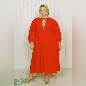 Fashion Brand Company wench dress red